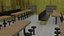 Rustic Diner Interior with Bar and Seating Complete 3D Scene model