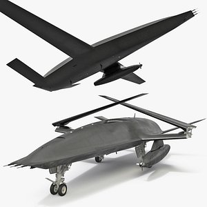 Military Tanker UAV Rigged for Cinema 4D