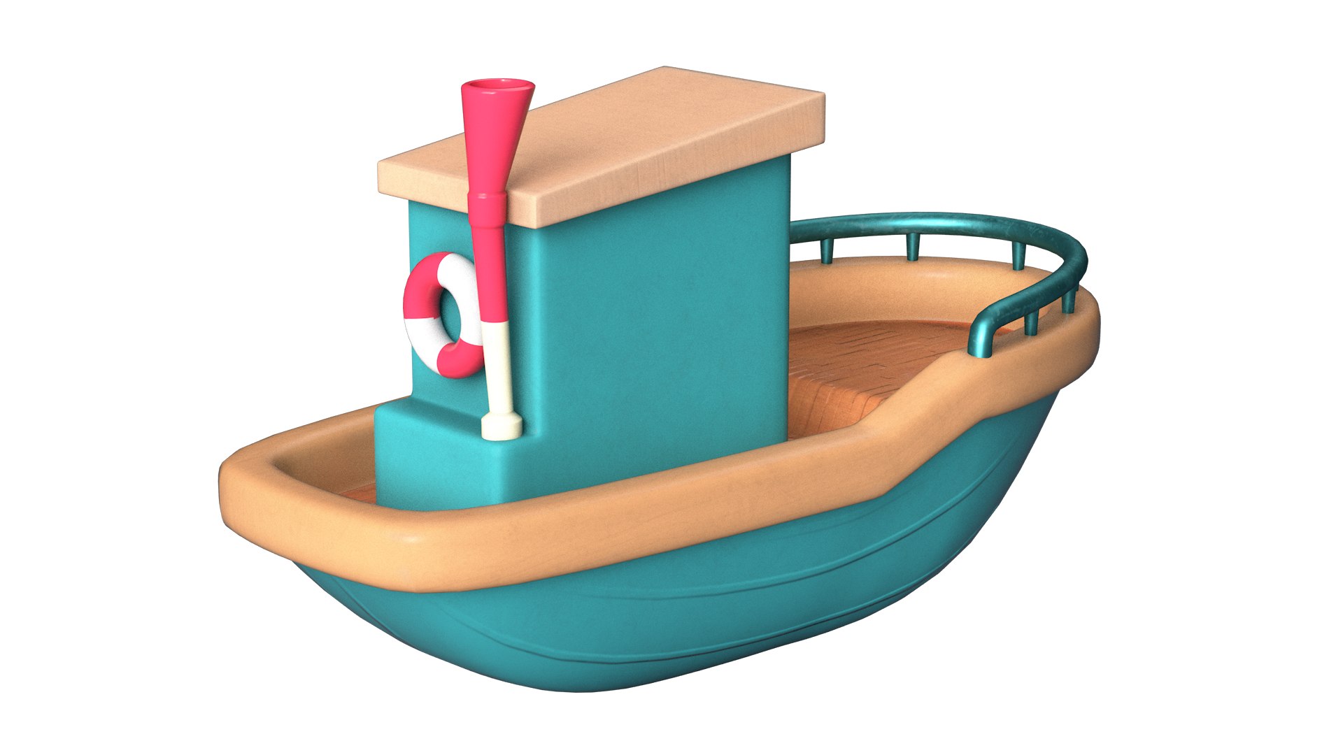 3D Cartoon Boat - TurboSquid 2115030