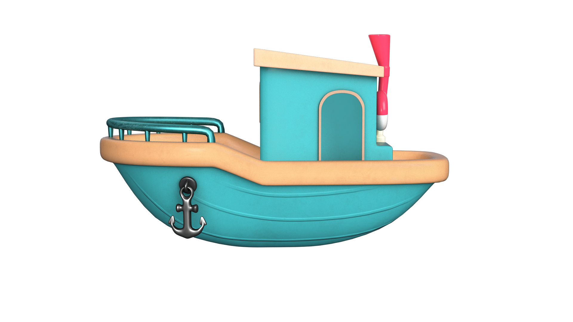 3D Cartoon Boat - TurboSquid 2115030