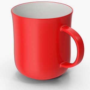 3D Red Ceramic Cup  Mug