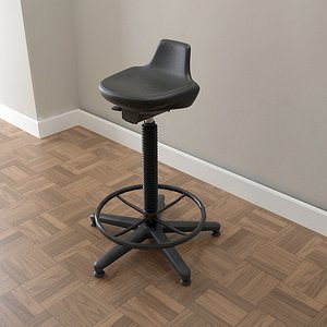 drafting stool chair 3d model