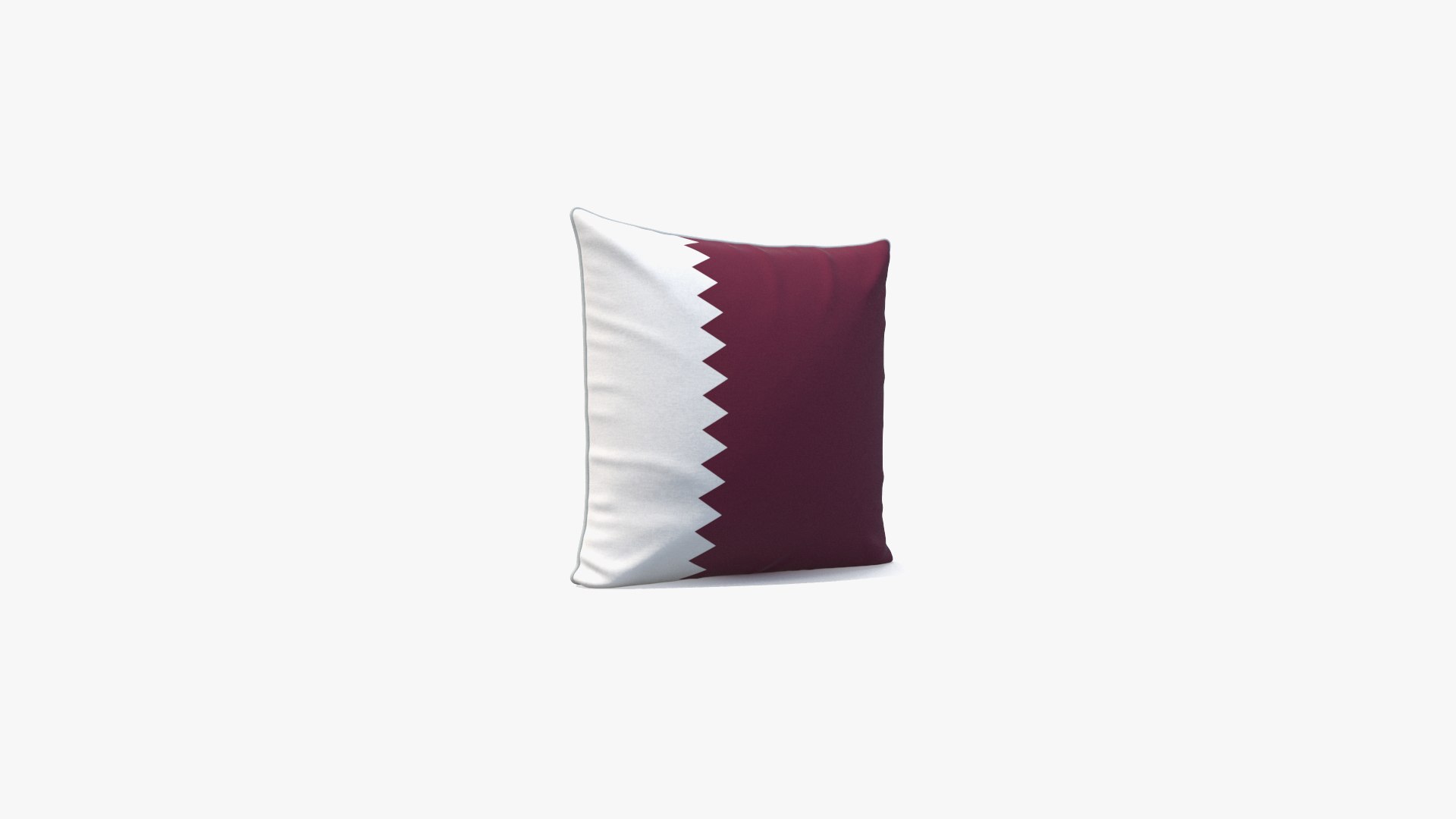 3D Qatar Flag Pillow TurboSquid 2055216