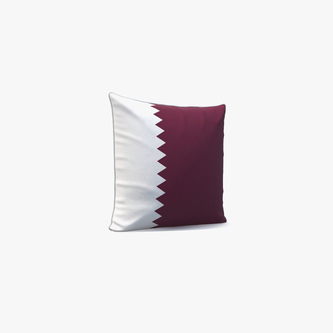 3D Qatar Flag Pillow TurboSquid 2055216
