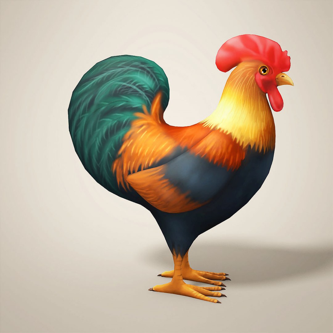 Chicken Cartoon 3D Model - TurboSquid 1238305