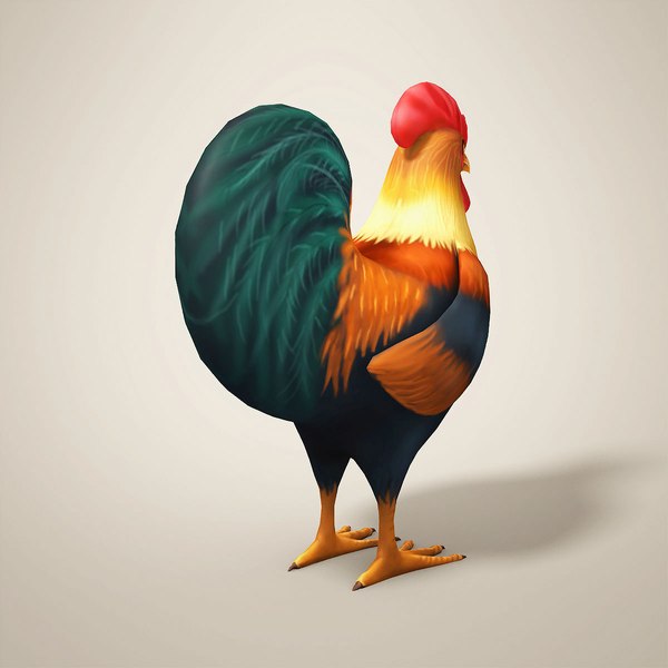 Chicken cartoon 3D model - TurboSquid 1238305