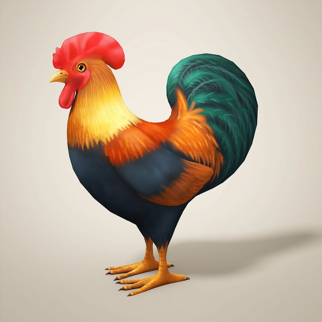 Chicken Cartoon 3D Model - TurboSquid 1238305