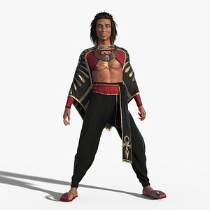 3D model Egyptian Prince - Pharaoh King Rigged Low-poly 3D model