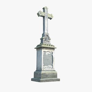 Ancient Tombstone Cross 3D model