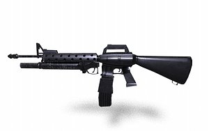 M16 with Grenade Launcher 3D