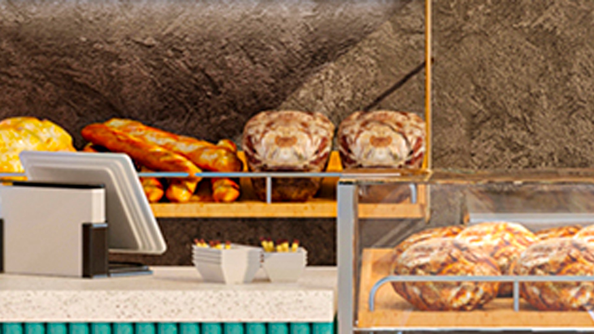 Modern Bakery With Pastries And Coffee 3D Model - TurboSquid 2054965