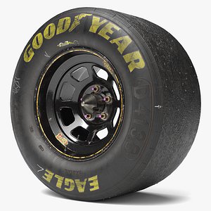 NASCAR Wheel Worn Low Poly