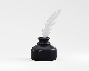 Quill Pen with Inkwell