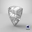 Shield Cut Diamond 3D model