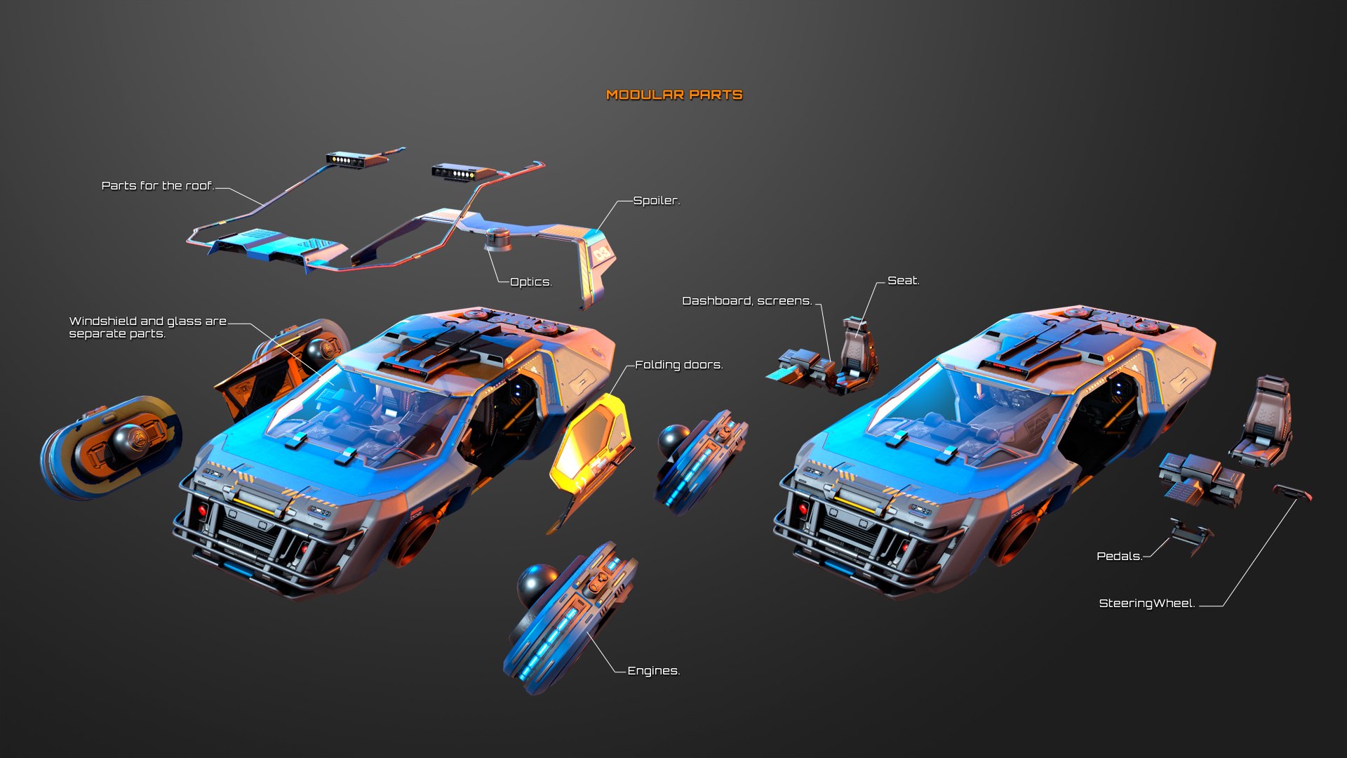 3D CYBERPUNK - Modular Flying Car https://p.turbosquid.com/ts-thumb/oY/SVR6tv/pr/flying_car_08/jpg/1687260731/1920x1080/fit_q87/2414a85da7dabb39736012c521f24f97c581ad7f/flying_car_08.jpg