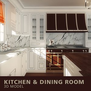 kitchen dining room 3D model