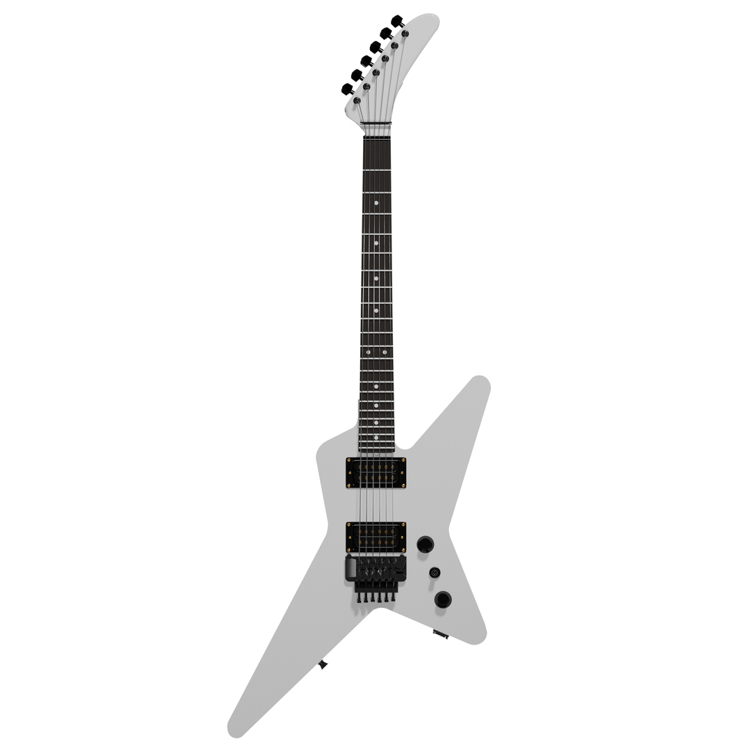 3D Star Electric Guitar TurboSquid 2140694