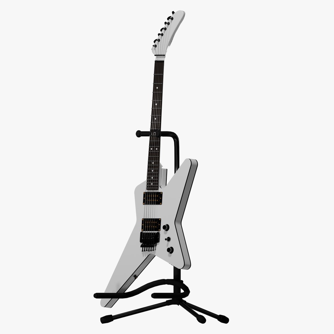 3D Star Electric Guitar TurboSquid 2140694