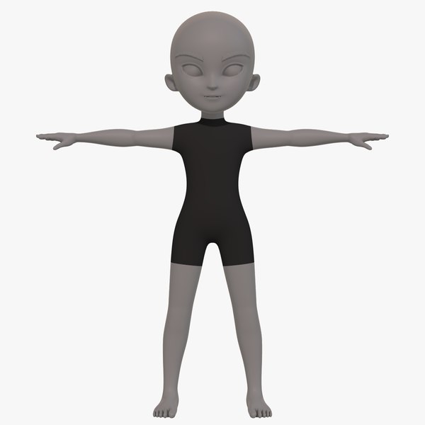base mesh boy character 3D model
