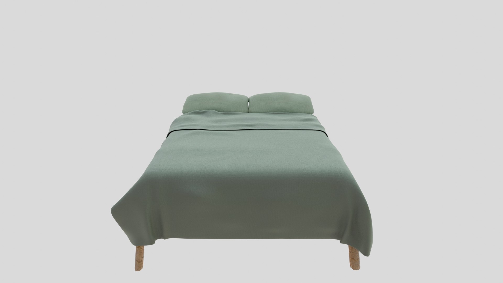 3D Green wooden bed frame low poly Lowpoly 3D model TurboSquid 1765886