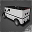 3d delivery transport truck armored