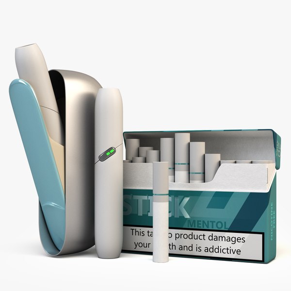 3D iqos heating tobacco model