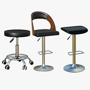 Bar Stool Chair V76 3D