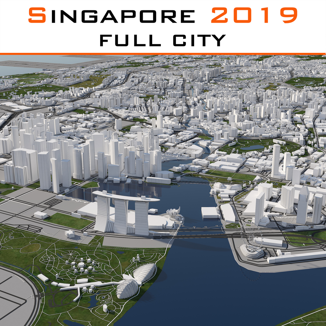 singapore cityscape 3d model