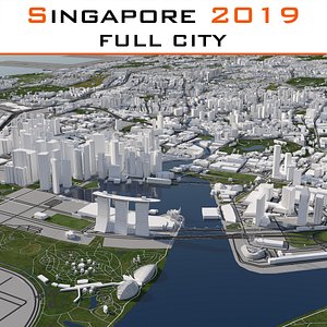 singapore cityscape 3d model
