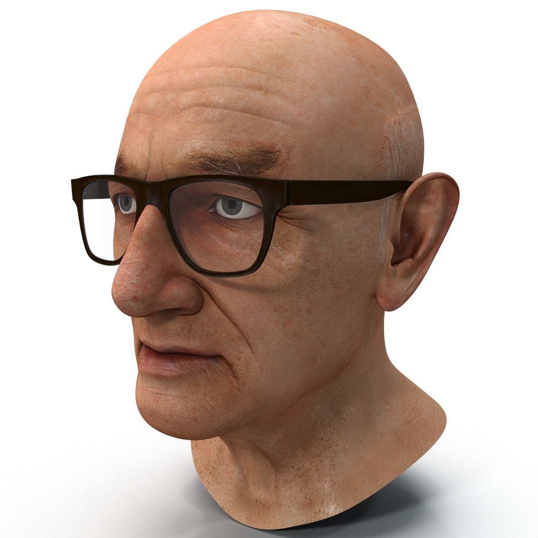 3d Model Elderly Man Head