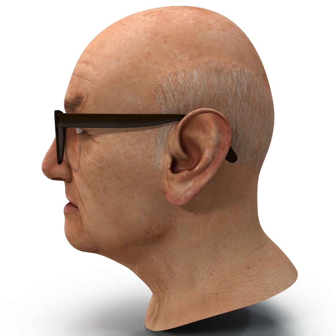 3d Model Elderly Man Head