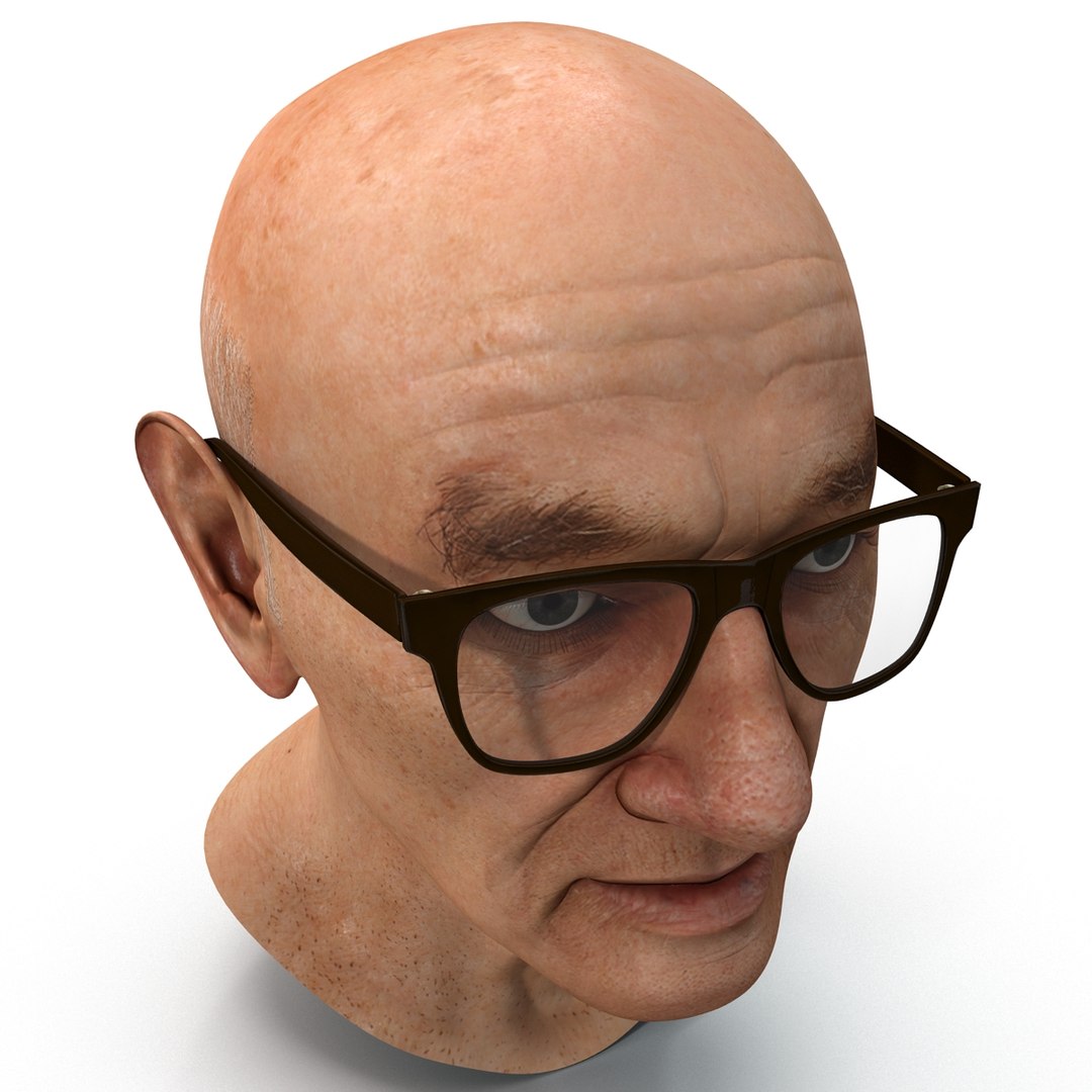 3d Model Elderly Man Head