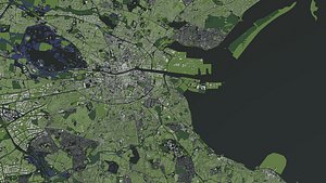 Dublin Ireland - city and mass buildings 3D