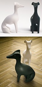 3D jonathan adler ceramic whippet