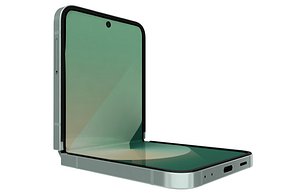 3D Samsung Galaxy Z Flip 6 Mint Low Poly