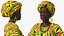 Afrikanische Frau, die traditionelle Kleidung manipuliert trägt