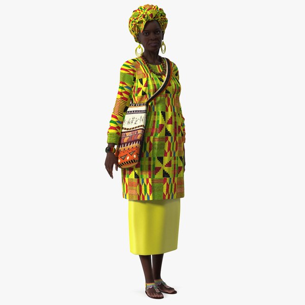 modelo 3d mujer africana, llevando, ropa tradicional, amañado - TurboSquid  2000305