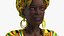 Afrikanische Frau, die traditionelle Kleidung manipuliert trägt