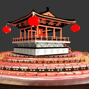 Chinese ancient  pavilion 3D model