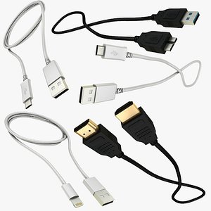 usb android cable hdmi 3D model