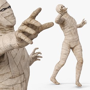 Mummy in Dirty Bandage Rigged