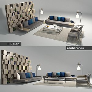 Roche Bobois Illusion Sofa Set