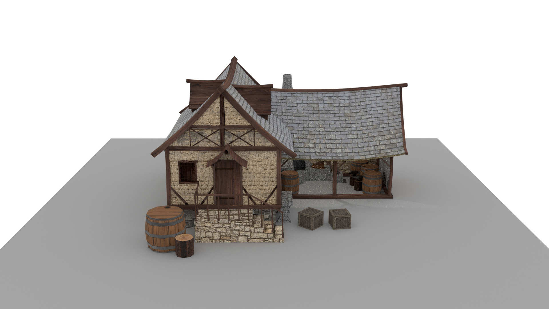 medieval blacksmith house