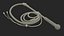 Historical Leather Whip Braided Black