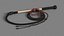 Historical Leather Whip Braided Black