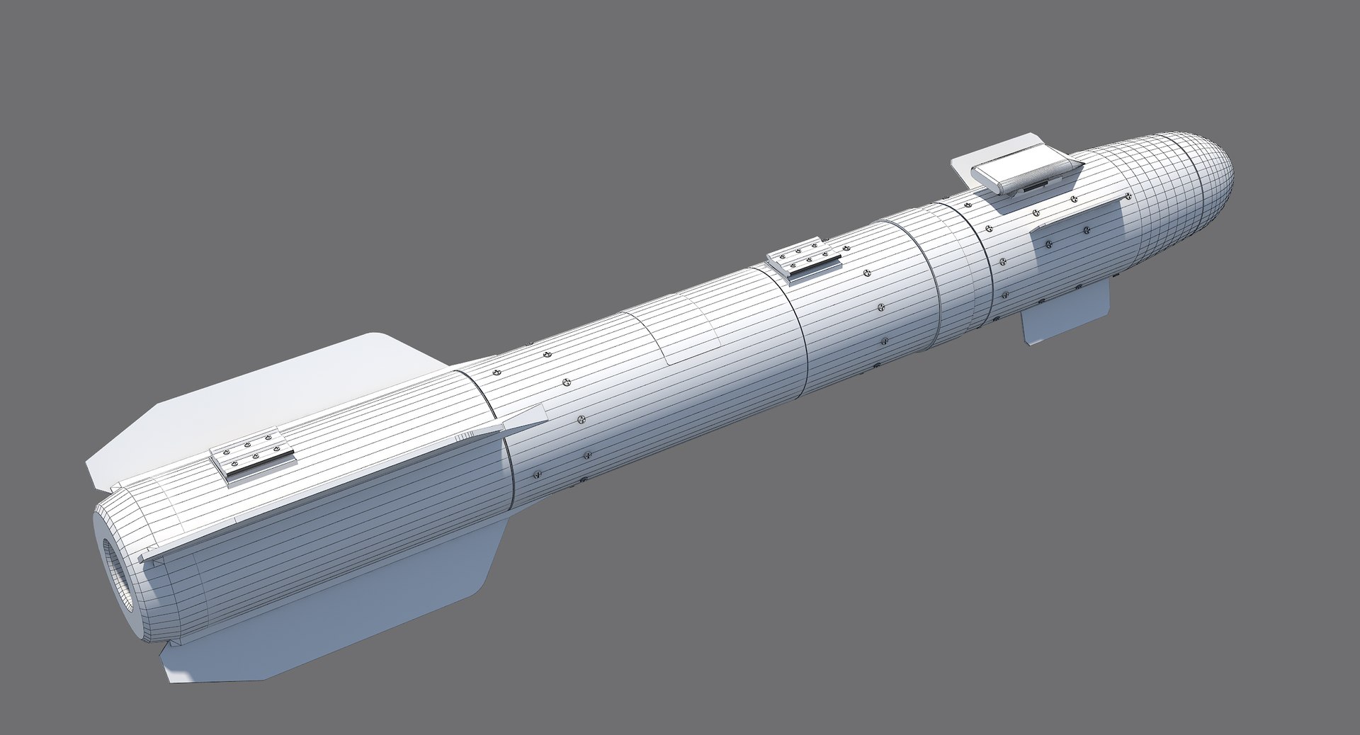 3d model agm-114 hellfire missile