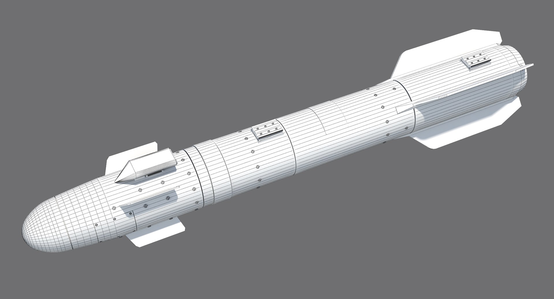 3d model agm-114 hellfire missile