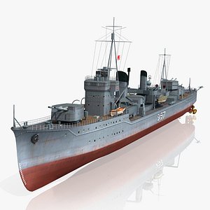 japanese destroyer arashi 3d model