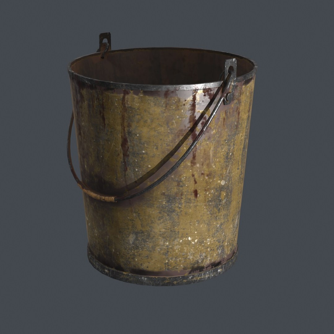 3D Model Old Paint Bucket Pbr - TurboSquid 1167739