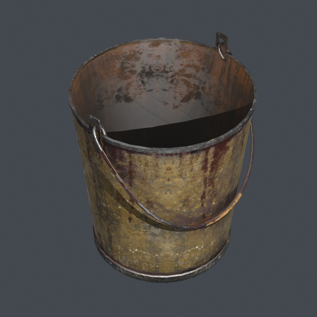3D Model Old Paint Bucket Pbr - TurboSquid 1167739